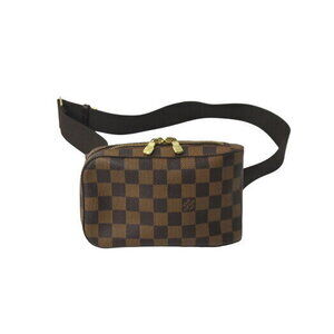 Louis Vuitton Geronimos Shoulder Bag Damier Canvas Ebene Brown